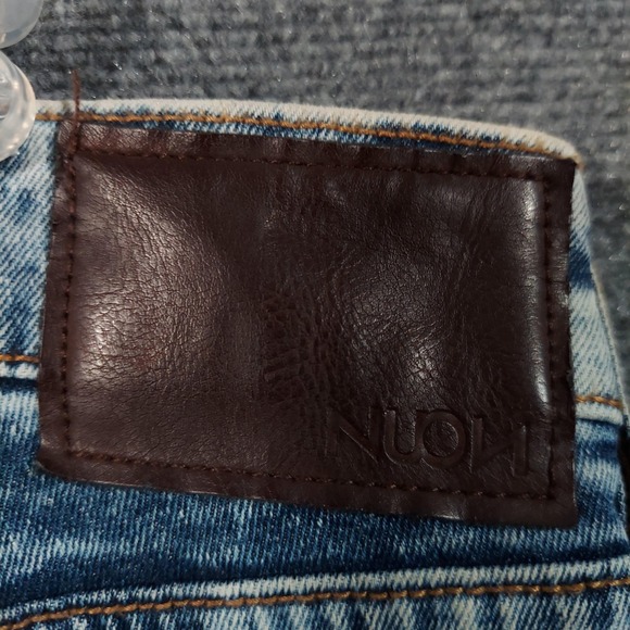 Nuon Jeans Mens W36 Blue Rodeo Crop Slim Fit Denim Acid Wash Stretch Modern - Picture 9 of 10